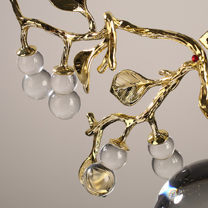 Modern <b>Crystal</b> <b>Ball</b> Decor With Gold Branch Plant Design For Living Room Home Decoration - Product Image 4