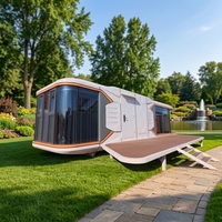 Maison Modulaire Préfabriquée en Acier Moderne, Capsule Spatiale, Tiny House pour États-Unis, Idéale pour la Vie en Jardin, la Location Airbnb, l'Hébergement ADU et la Maison Intelligente
