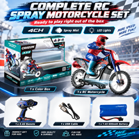 Moto de course RC à pulvérisation de brume, jouet électrique 2.4G, moto télécommandée à l'échelle 1:10 avec corps en plastique et chargeur