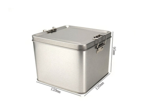 Caja de Regalo de Metal Fundido con Doble Cierre para Tiramisú con Empaque de Hierro - Product Image 3