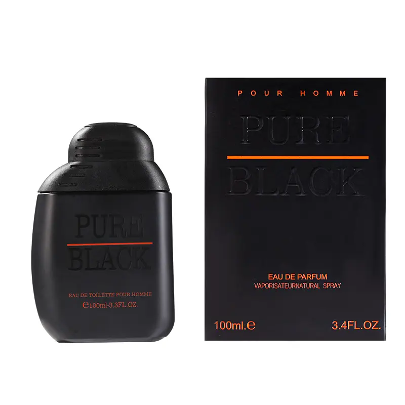 PURE BLACK Men's perfume 100ml Persistent tobacco flavor Wooden leather fragrance attractive and long-lasting