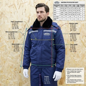 Uniforme de Invierno para Personal de Tierra de Aerolíneas de Alta Visibilidad, Conjunto de Ropa de Trabajo Acolchada, Resistente al Agua y al Viento, con Tiras Reflectantes - Product Image 4