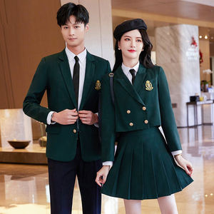 Uniformes de estilo británico Unisex al por mayor, diseño de chaqueta, uniformes escolares, primavera y otoño, traje de jardín de infantes del oeste inglés - Product Image 4