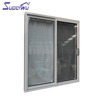 Puerta corredera de color marco blanco de aluminio estándar australiano doble acristalamiento con mosquitera de seguridad al mejor precio