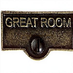 Placa de Puerta Personalizable de Latón Resistente al Agua con Grabado en Relieve y Montaje con Tornillos para Hotel, Hogar, Oficina y Dormitorio - Product Image 1