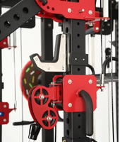 Máquina Smith Multifuncional de Acero Reforzado con Brazos Jammer, Rack de Potencia Todo en Uno, Entrenador Funcional de Cuerpo Completo para Uso Comercial y Doméstico