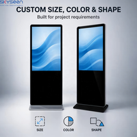 SKYSEEN Totem tactile sur pied personnalisé avec écran LCD, affichage numérique, équipement publicitaire pour usage professionnel