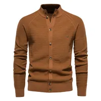 RTS invierno nuevo Retro tejido hombres cárdigan botón grueso transpirable antiarrugas manga larga suéter chaqueta Top negocios