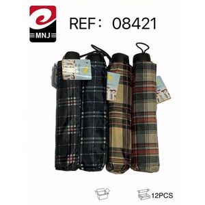 Checkered Umbrellas Mixed Pack 12Pcs Compact Foldable Rain Protection - Product Image 3