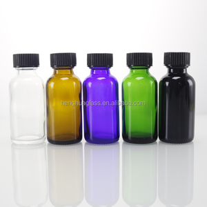 Bán buôn Vòng Shape <span class=keywords><strong>mini</strong></span> chai thủy tinh 15ml 0.5oz rỗng hổ phách thủy tinh màu đen tinh dầu mỹ phẩm chai với nắp nhựa - Product Image 4