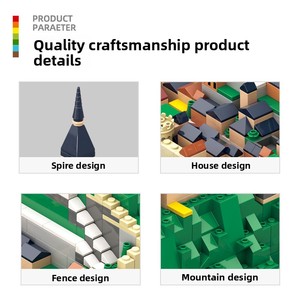 Bloques de Construcción de Plástico ABS de Partículas Pequeñas Compatibles con Vanger French Manche Normandy Mont Saint-Michel, Educativos para Niños - Product Image 3