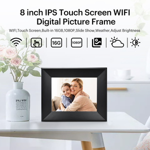 Marco de Fotos Digital Inteligente con WiFi de 8 Pulgadas, Acabado en Madera Real, Soporte Giratorio, Pantalla Táctil HD, Rotación Automática de <span class=keywords><strong>Video</strong></span>/Música, Fácil Compartir en Familia - Product Image 5