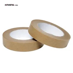 Brown Color Recyclable Spray Paint Masking Craft Packing Idea DIY Decoration Crepe Paper Self Adhesive Tape
