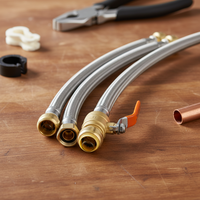 Raccord rapide en acier inoxydable tressé pour chauffe-eau, connecteur flexible haute pression pour plomberie