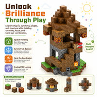 Ensemble de blocs de construction magnétiques, jouet éducatif STEM, puzzle de construction DIY, modèle 3D en plastique, jouet de décompression, >14 ans, certifié ASTM