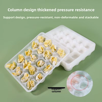 Boîte en plastique jetable à 15 compartiments en PP pour le stockage de wontons, de raviolis et de pâtisseries surgelés, plateau de présentation alimentaire à 15 grilles