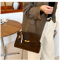 Sac bandoulière femme tendance printemps-été, nouveau style rétro, sac à main multifonctionnel en polyester avec fermeture éclair