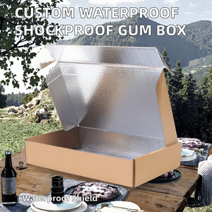 Premium OEM Custom Logo Kraft Corrugated Lined Waterproof Insulation Chewing Gum Olive Oil Food Grade Airplane <b>Box</b> Shockproof - Product Image 2