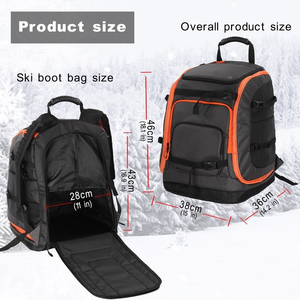 Sac à dos de voyage pour ski et snowboard, sac de transport robuste pour équipement de plein air, sac à bottes, organisateur d'équipement pour les sports d'hiver et les voyages - Product Image 3
