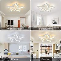TSINYE Moderne Smart LED Plafonnier Acrylique Fleur Lustre avec Télécommande pour Chambre & Salon