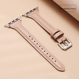 Se Series 8 <span class=keywords><strong>7</strong></span> 6 5 Bracelet Petite Taille 42mm 44mm <span class=keywords><strong>45m</strong></span> Ultra 49mm bracelet en cuir véritable souple pour montre téléphone - Product Image 6