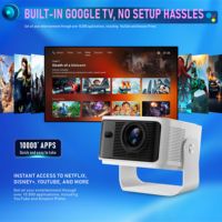 Salange Nouveau Projecteur Intelligent GTV HY350 Max Portable Android Wifi Jeu Vidéo 4K 1080P – Version HY300 Pro Mini