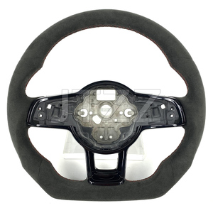 Para Volkswagen <span class=keywords><strong>Golf</strong></span> MK7 <span class=keywords><strong>GTI</strong></span> Tiguan 2015 2016 2018 2019 mejorado Alcantara gamuza volante de fibra de carbono <span class=keywords><strong>interior</strong></span> automotriz - Product Image 1