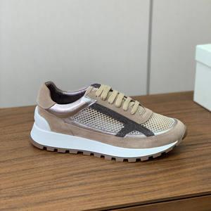 Zapatos Deportivos Clásicos de Gamuza Genuina con Cordones, Cómodos, para Ocio, con Decoración de Cadena de Cuentas, Suela Gruesa y Elevada - Product Image 4