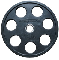 Forte durable équipement d'exercice sept trous gym poids plaques/7 trous plaque de protection en caoutchouc noir