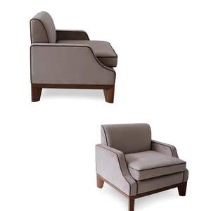 Maha, cómodo y moderno sofá de madera de un solo asiento para el gimnasio en casa, Villa y uso escolar en apartamentos, muebles de sala de estar - Product Image 5