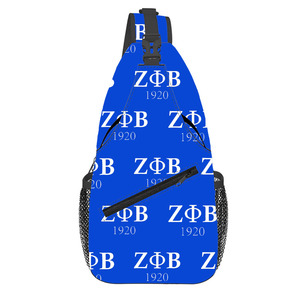 Sac de Poitrine Personnalisé ZPB 1920 avec <span class=keywords><strong>Lettres</strong></span> Grecques, Sac à Dos de Sport et de Voyage, Sac Bandoulière Grande Capacité pour Sororité Zeta Phi Beta, Cadeau Idéal Unisexe - Product Image 2