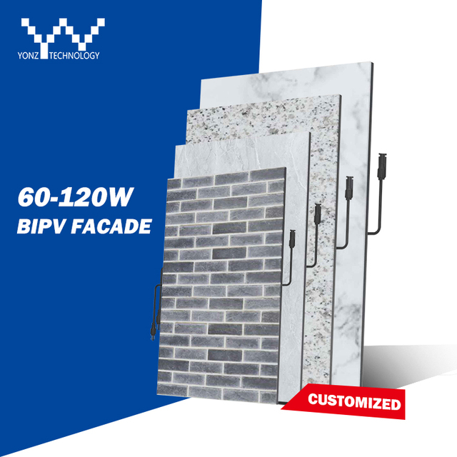 YONZ BIPV Solar Panel in Transparent Color for Tiles Facade With Double Glass Flat