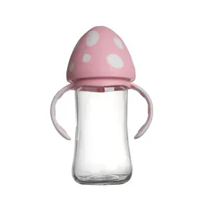 2024 new shape Wholesale price hot sale automatic glass baby bottle cute shape milk powder bottle