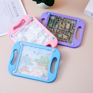 Juego de mesa de laberinto de plástico educativo para niños, pista de bolas rodantes, rompecabezas, juguete de entrenamiento de concentración - Product Image 3