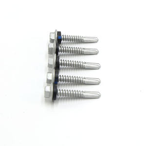 Clavos para Techo C1022 al por Mayor, 75mm, Cabeza Hexagonal, Autoperforantes Industriales con Arandela Negra, Parafuso Auto Brocante - Product Image 3