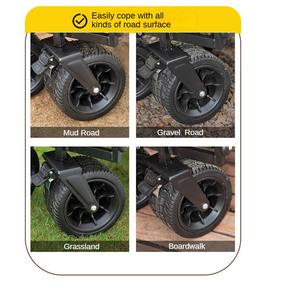 ポータブル4輪折りたたみ式キャンプ用ベビーカー、子供用ワゴン、庭、公園、ビーチ用トロリーカート、屋外家具、ビーチアクティビティ用 - Product Image 2