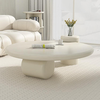 Salon noir décor nordique rond luxe ensemble moderne nuage crème Tables basses pour la maison
