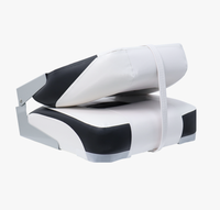 Siège de bateau pliable à dossier bas en vinyle marin, imperméable et résistant aux UV, pour petits bateaux