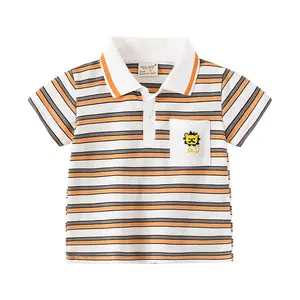 Compre online por atacado camiseta com bolso para camisa polo bordada de leão pequeno