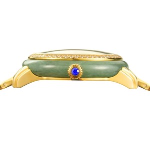 Envío Directo, Relojes de Pareja Mecánicos Automáticos, Color Verde, Jade Natural, Números Romanos, Resistentes al Agua 5BAR, Reloj de Pulsera Elegante - Product Image 4