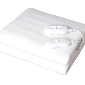 Gran oferta 100% poliéster y lana sintética polar invierno lavable portátil individual/doble cama calentador eléctrico debajo de la manta