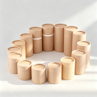 Boîte cylindrique ronde de luxe personnalisée pour café et thé, emballage en tube de papier kraft de qualité alimentaire avec fenêtre