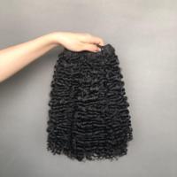 Venta caliente Super doble dibujado francés Curl Raw Virgin Indian Hair Bundles Color natural