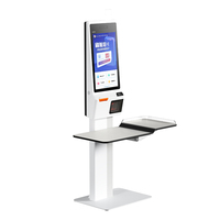 Kiosque de commande en libre-service Sunmi K2 24 pouces sur pied, écran tactile Android 13, terminal de point de vente avec imprimante de reçus 80 mm