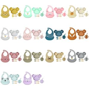 Novo design 5 peças de utensílios de mesa de silicone para bebês, prato de caranguejo não tóxico de qualidade alimentar, sem Bpa - Product Image 6