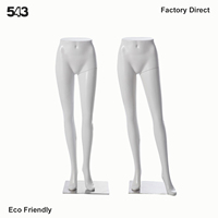 Mannequin femme double corps entier sur pied 543 pour présentation de pantalons et jupes, en plastique ABS incassable, directement de l'usine