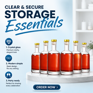 700ml 750ml Tequila Vodka <strong>Whisky</strong> Whiskey Liquor Bouteille En Verre Botellas De Vidrio De 500 ml Glass Bottles with Cork Sealing - Product Image 1