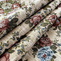 Tissu Jacquard en Polyester 80% Coton 20% Teint en Fil Respirant Poids Moyen Motif Libellule Papillon pour Textile de Maison