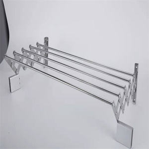 NOUVEAU Porte-serviettes mural pliable en acier inoxydable pour séchoir à linge en accordéon pour tour de salle de bain - Product Image 2