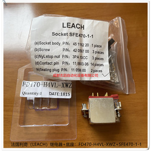 Relé Leach FD470-H4VL-XWZ SFE470-1-1, Base Sellada, Miniatura, DPDT, Alta Potencia, CA/CC, Uso General - Product Image 2